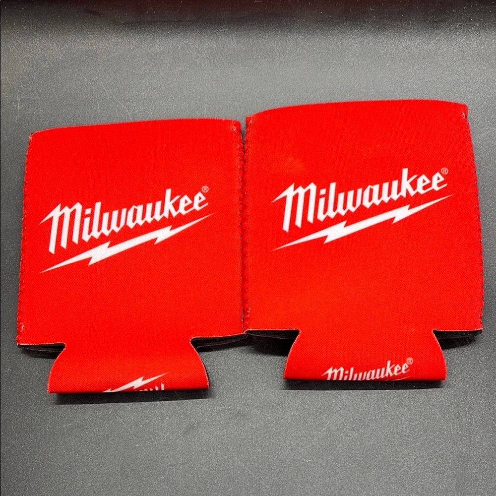NEW Milwaukee Red Can Cooler Koozies - Set of 2